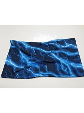 SOX Jumbo Book Bag Cover Stretchable Fabric Blue Sky Lightning